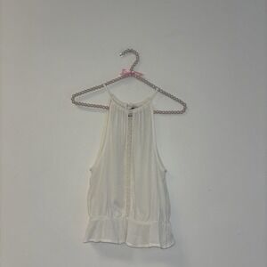 Linen Blouse Cami Sz S Cottage Core Fairy Lace Beachy Peasant Organic‎ Flowy